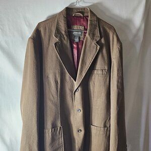 St. John's Bay Brown Blazer Lined Men's Size XL
